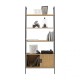 Hythe Wall Mounted 4 Shelf Bookcase With Door